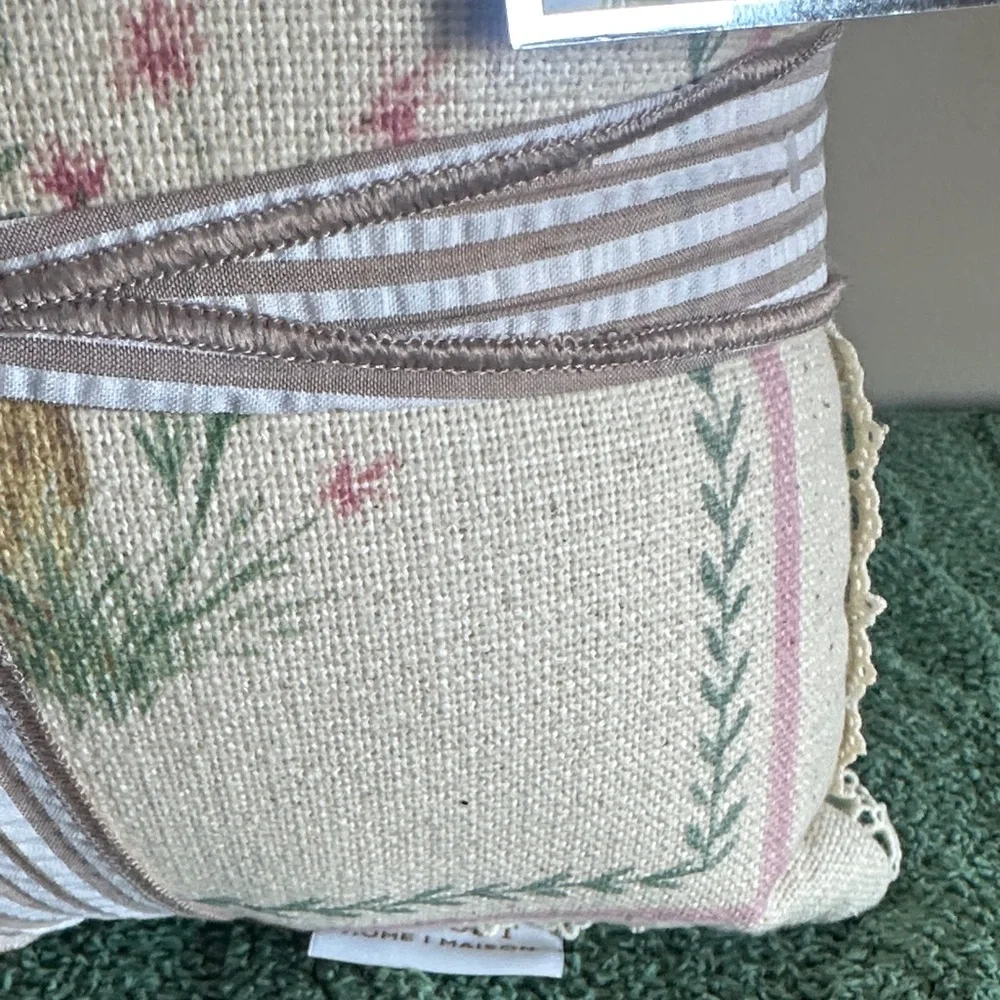 Lilian August French Farmhouse Easter 🐣 Bunny Duck Chick 🐥 Pillows Set of 3 NEW!